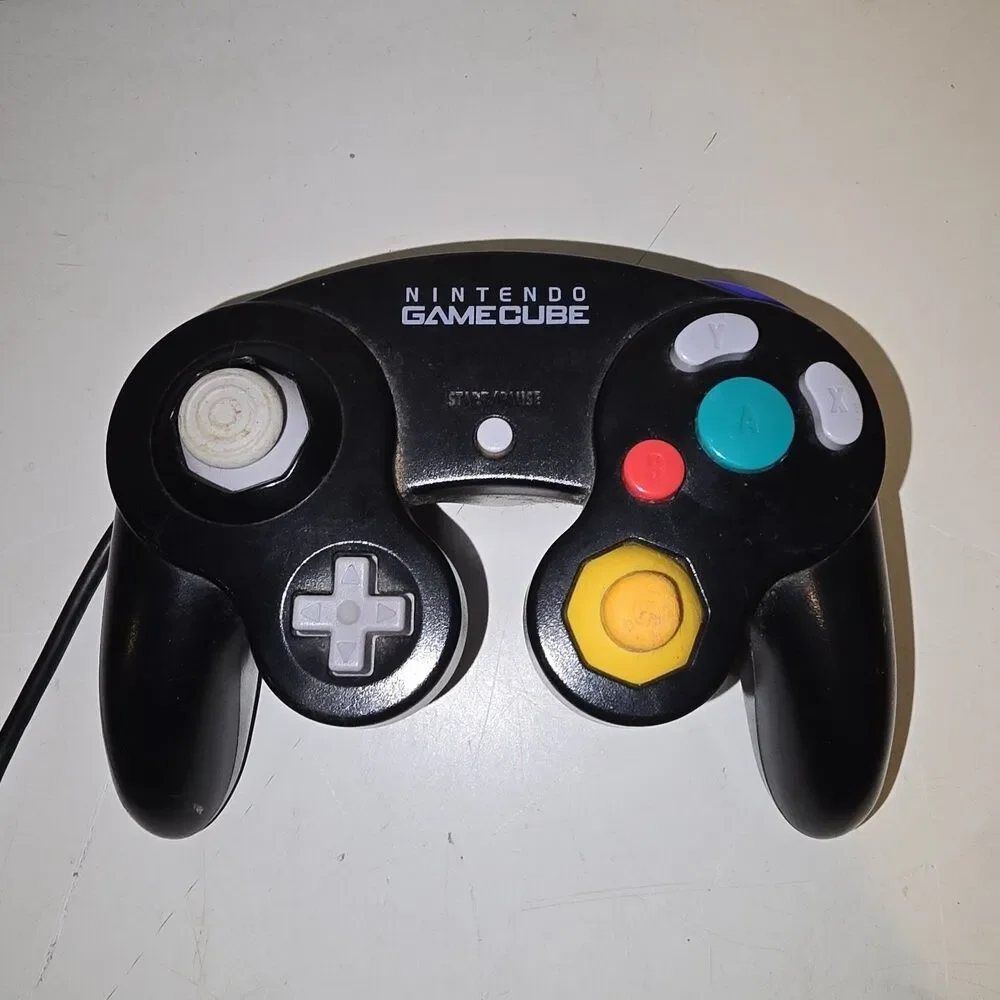 Nintendo GameCube Black Controller OEM - Tested /Tight Joystick